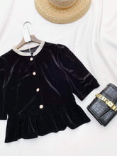 Load image into Gallery viewer, Áo Nhung Xinh yêu peplum 200k